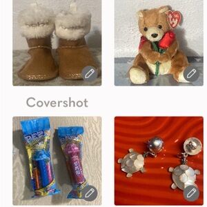 925🐢Sterling🤍Opalescent earrings+4.75”🤎BeBe baby🥾+TY🧸🌹Always Feb 14th